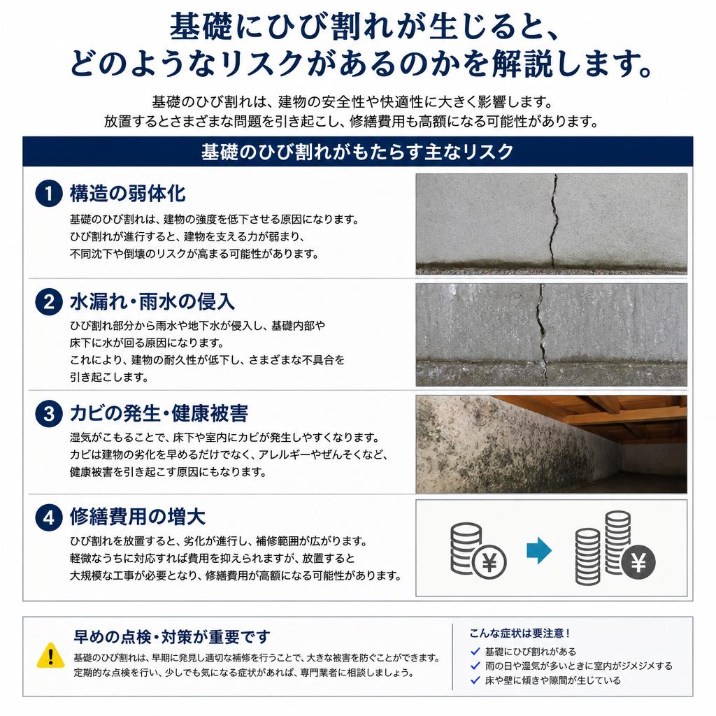 ひび割れがもたらすリスク