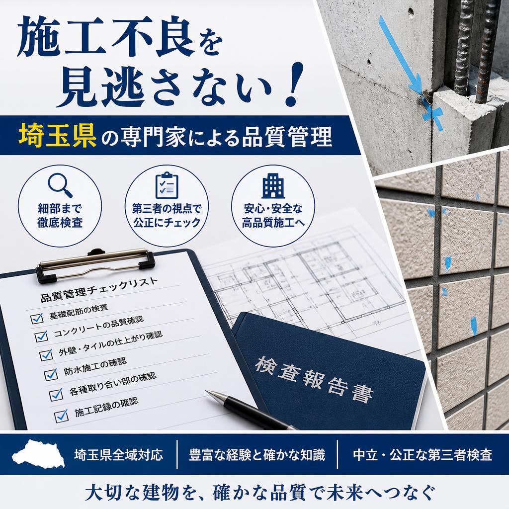 施工不良を見逃さない！埼玉県の専門家による品質管理