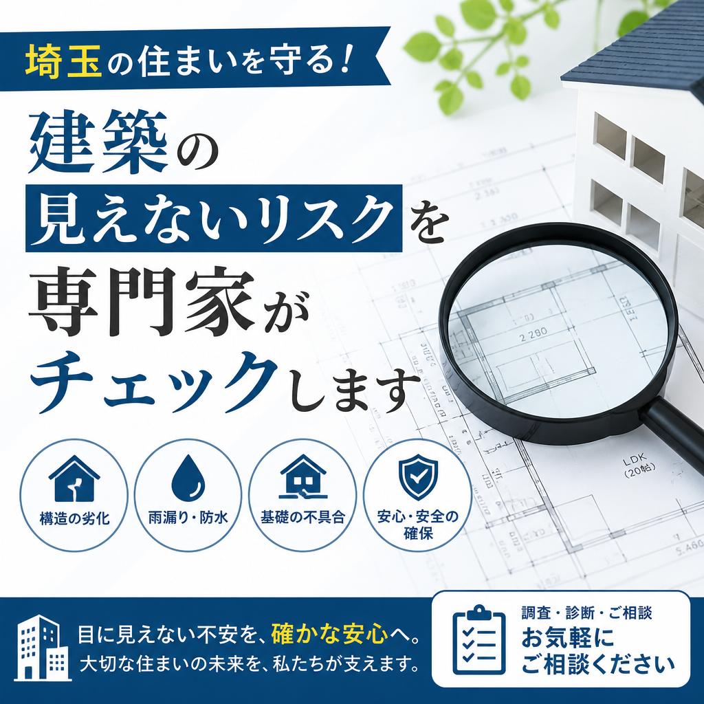 埼玉の住まいを守る！建築の見えないリスクを専門家がチェックします