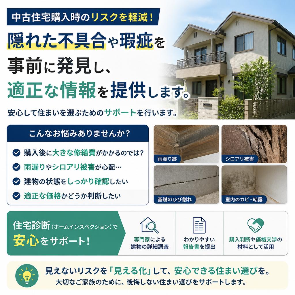 中古物件も安心診断