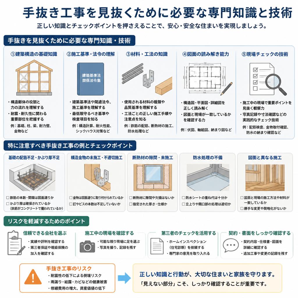 手抜き工事を見抜くための知識