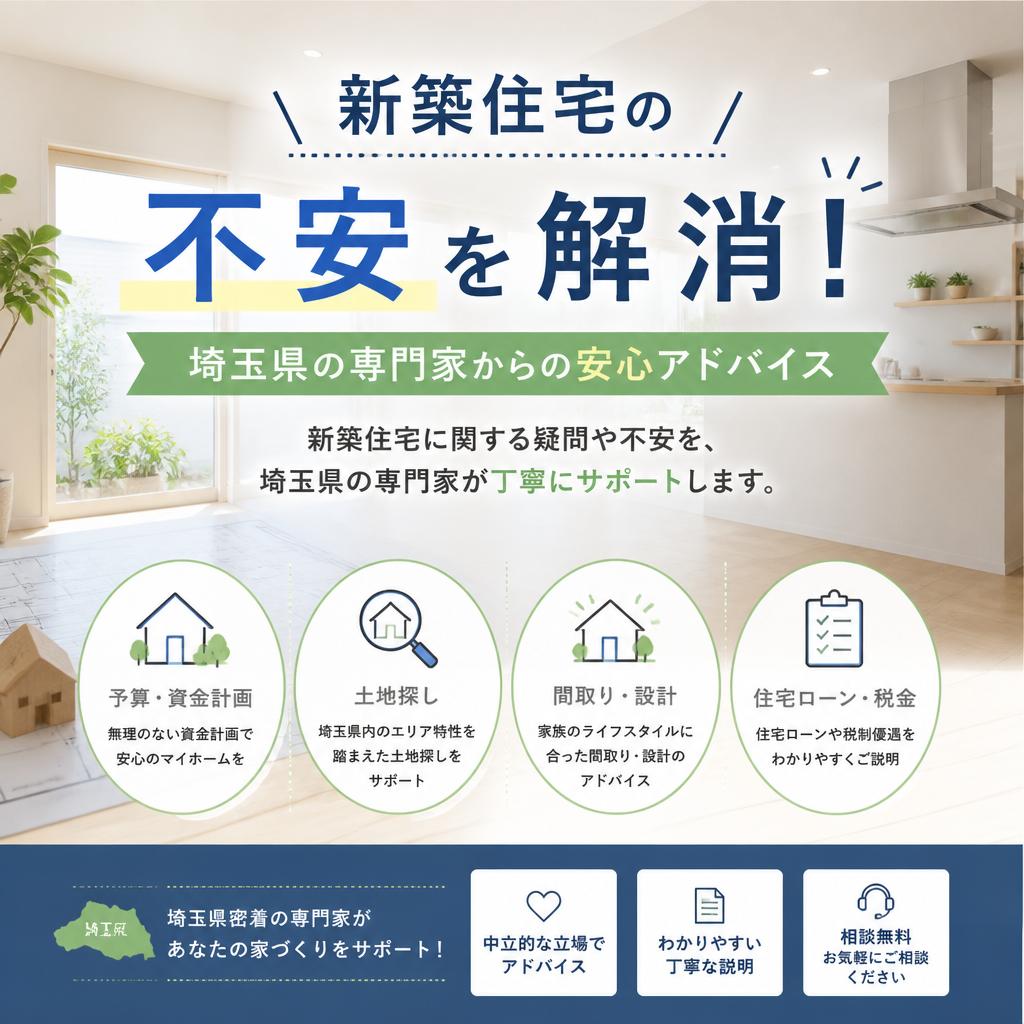 新築住宅の不安を解消！埼玉県の専門家からの安心アドバイス