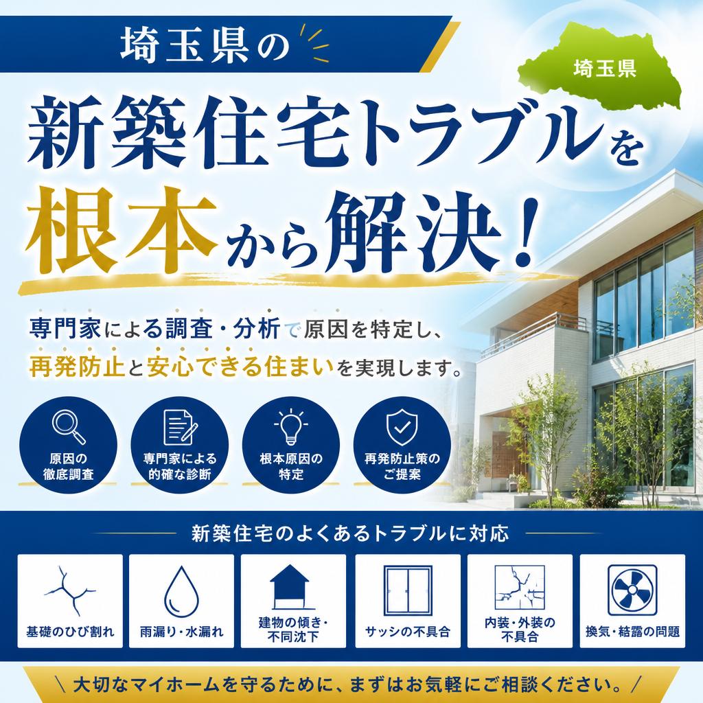 埼玉県の新築住宅トラブルを根本から解決！