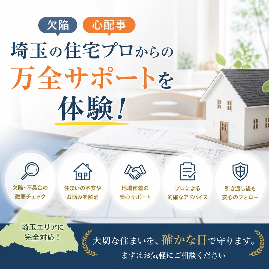欠陥心配事、埼玉の住宅プロからの万全サポートを体験！