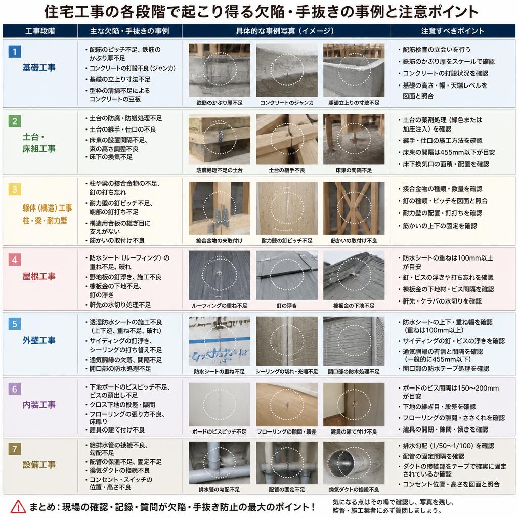 住宅工事に潜むリスク