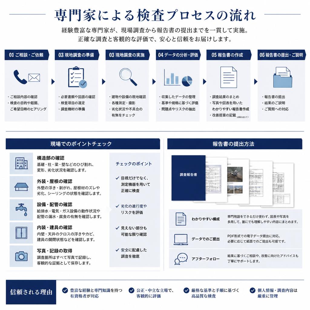 安心の検査プロセス