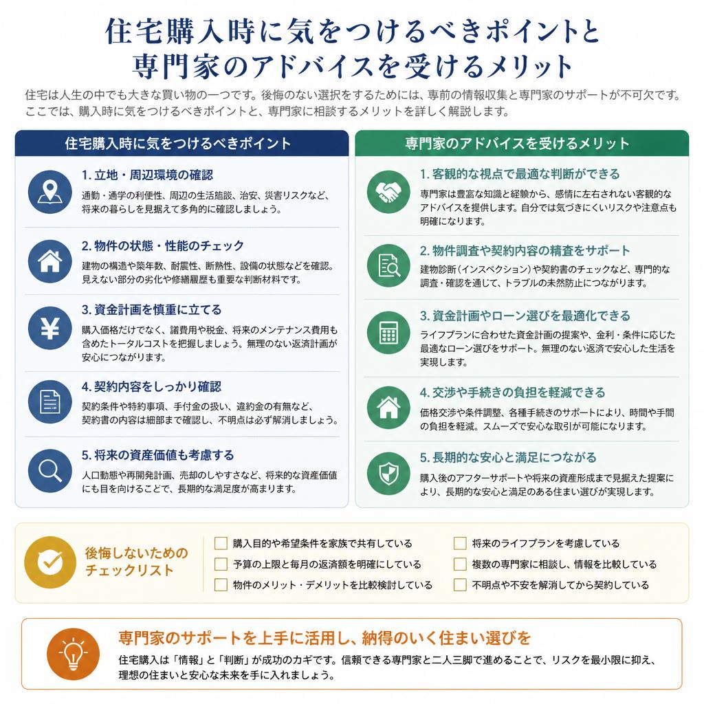 安心して住宅購入を進めるためのポイント