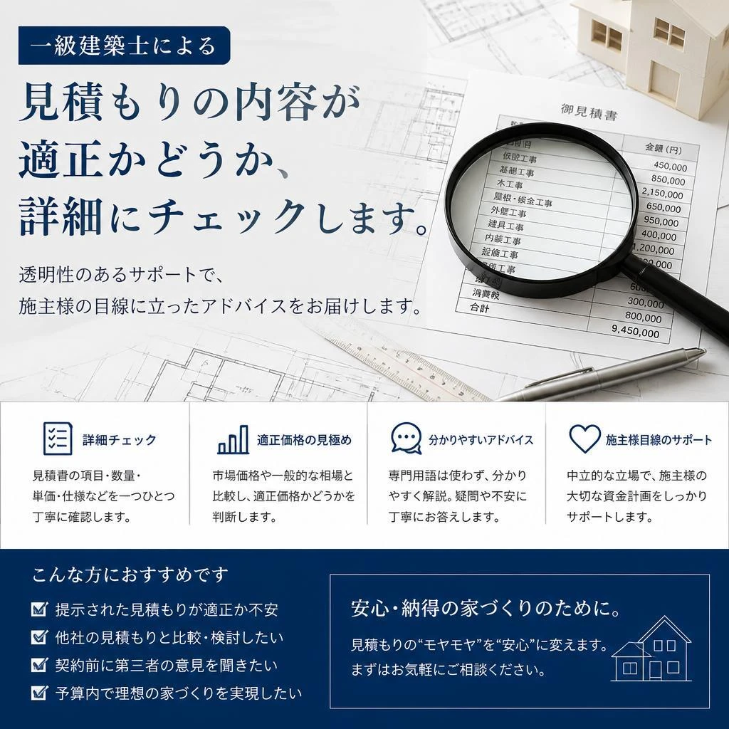 見積書のチェックで安心感をプラス