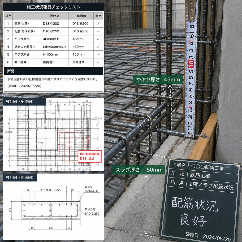 施工現場での徹底したチェック