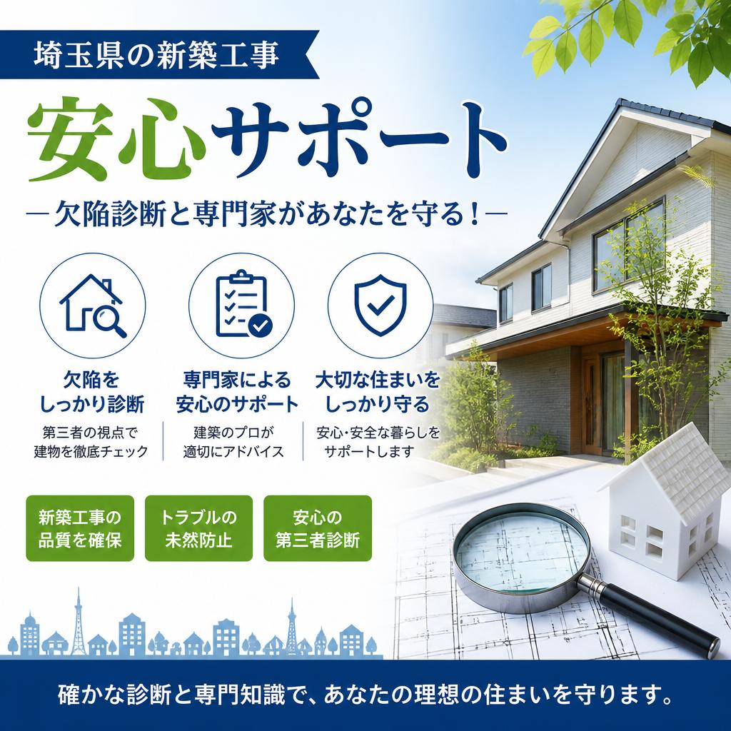 埼玉県の新築工事安心サポート：欠陥診断と専門家があなたを守る！