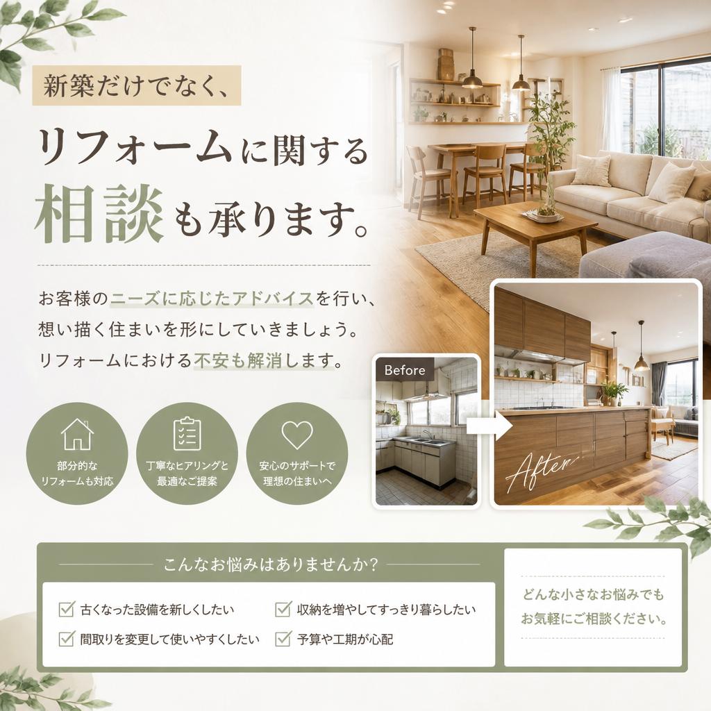 リフォーム相談もお任せ