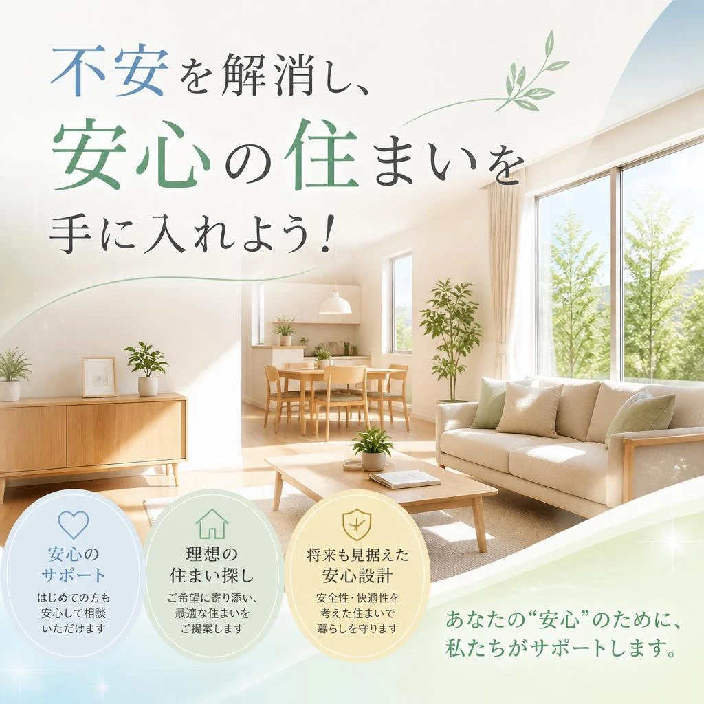 不安を解消し、安心の住まいを手に入れよう！