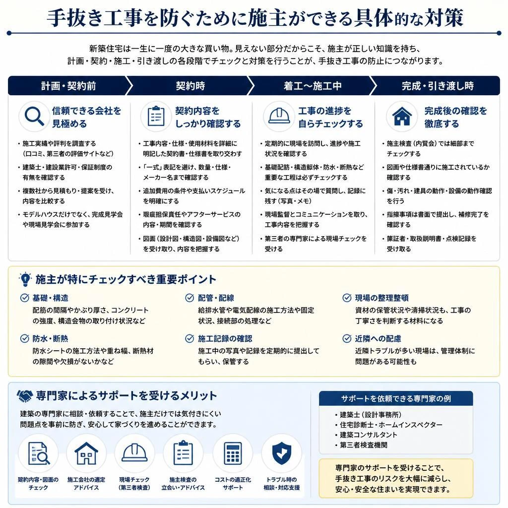 手抜き工事防止策を徹底解説!