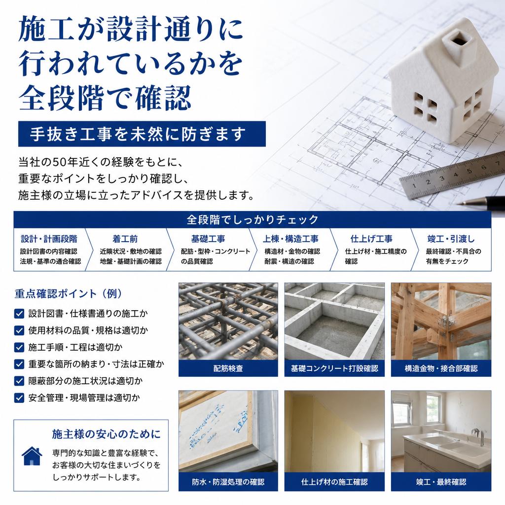 手抜き工事を防ぐための体制