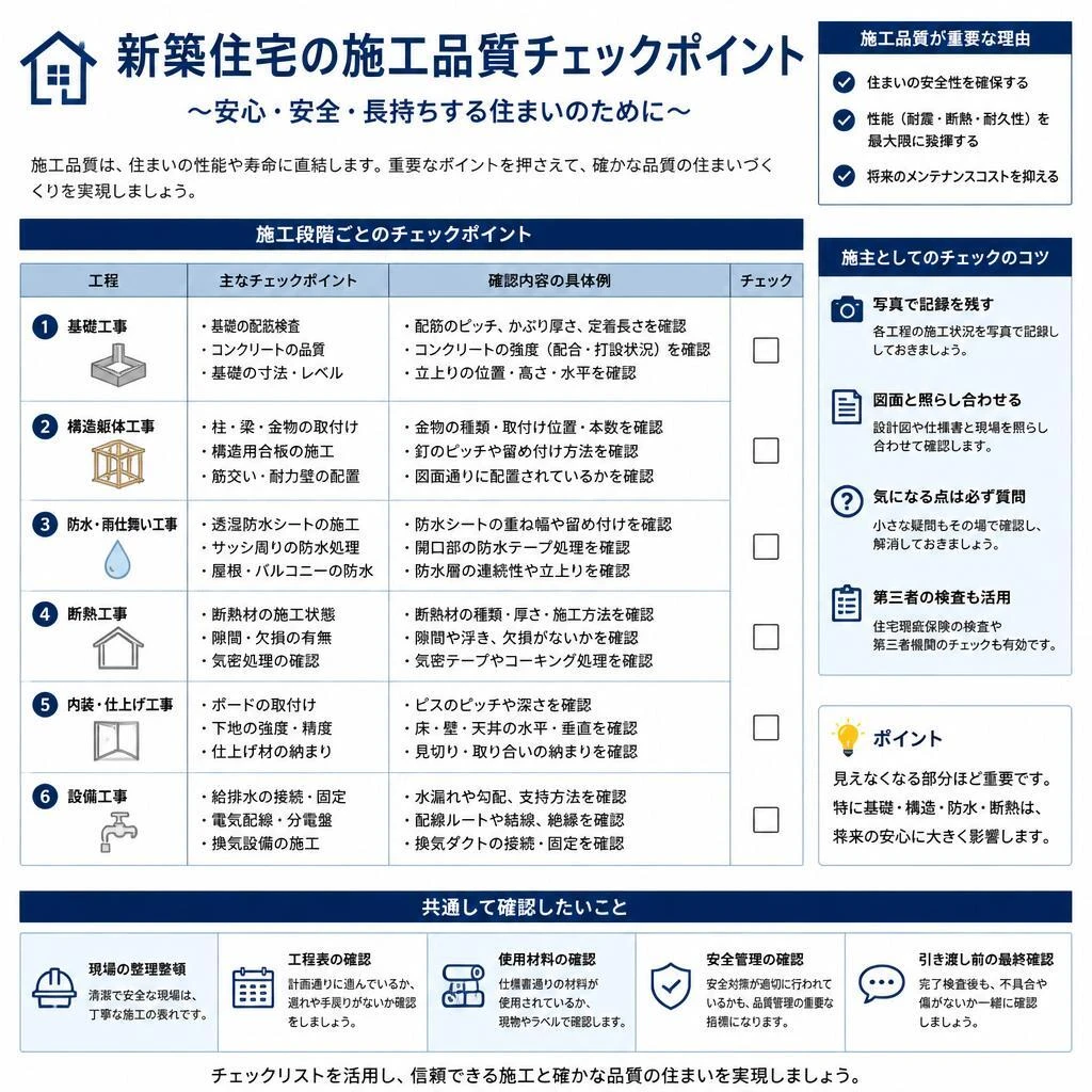 施工品質のチェックポイント