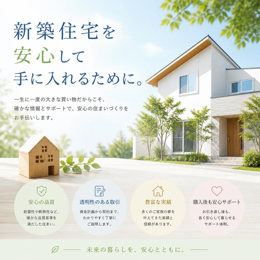 新築住宅を安心して手に入れるために。