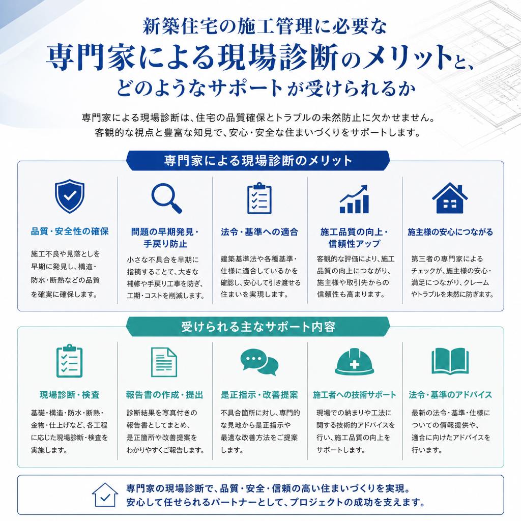 専門家による現場診断のサービス