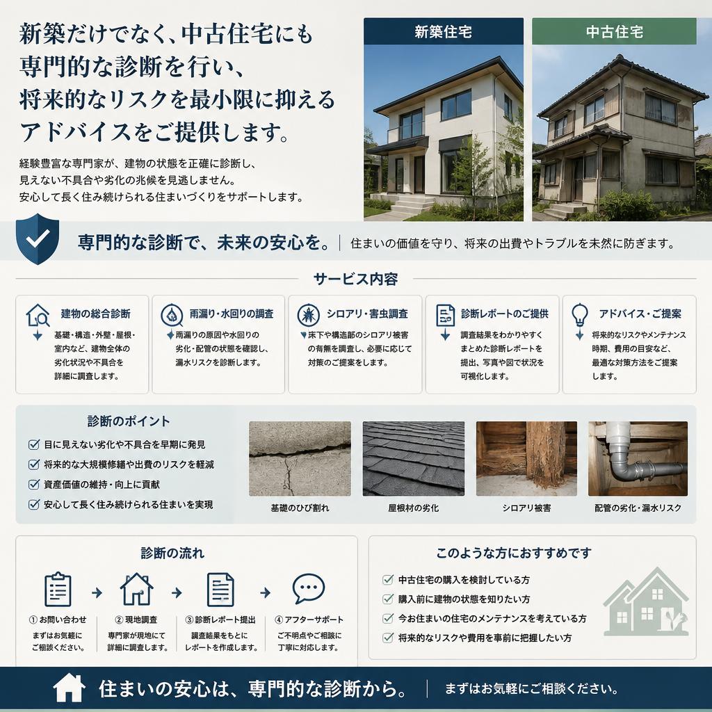 3. 新築・中古ともに対応可能